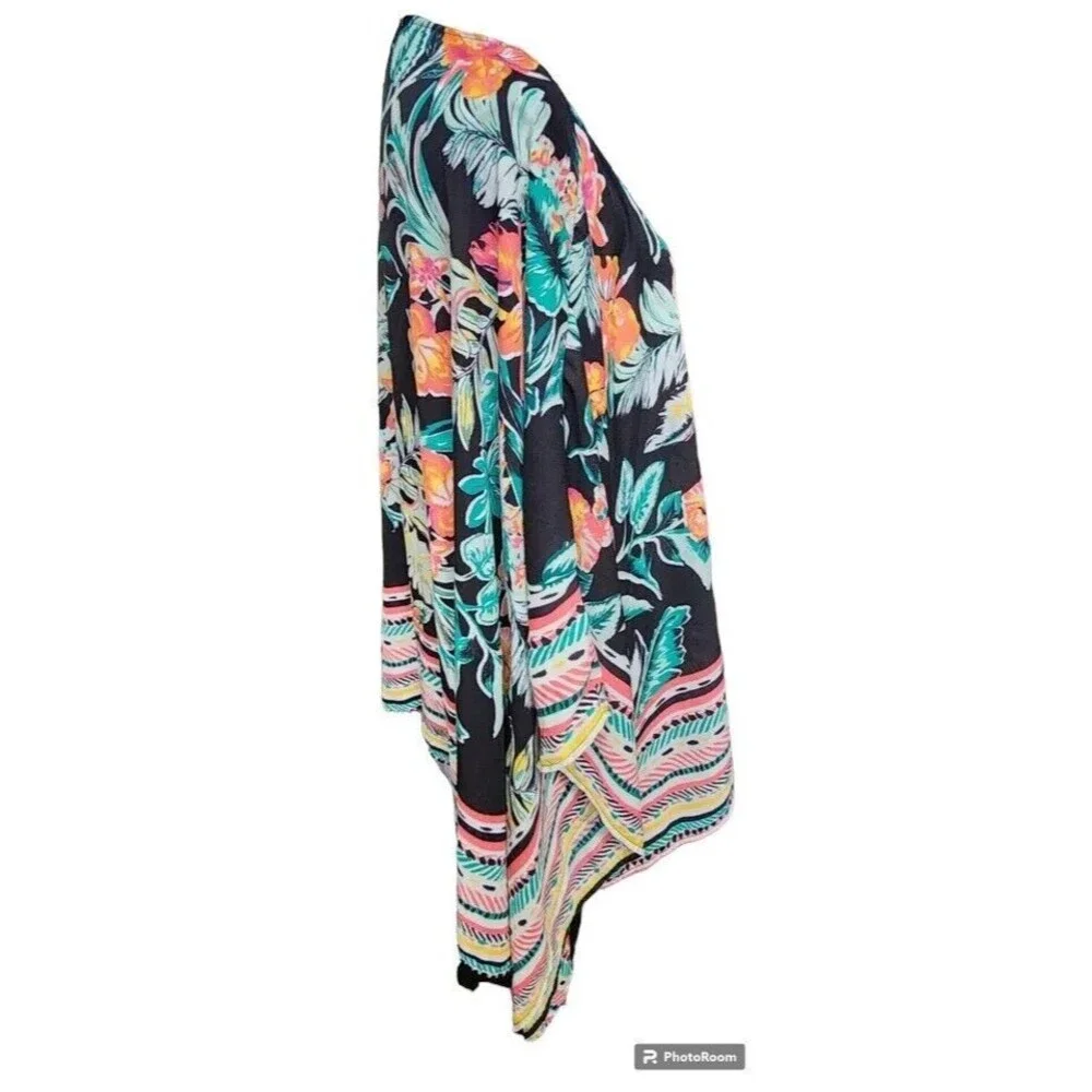 Avenue Top Kimono Size 2X Tropical Summer Flowy - Picture 3 of 6